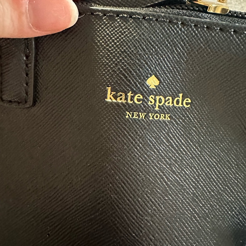 New Authentic Kate Spade ina Greta court black satchel glitter small hand bag - Picture 10 of 12